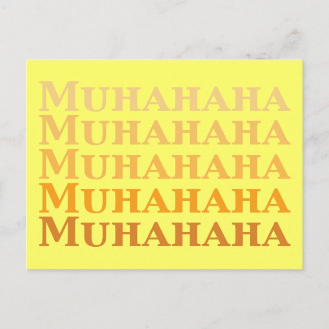 Muhahaha Gifts Postkarte (Vorderseite)