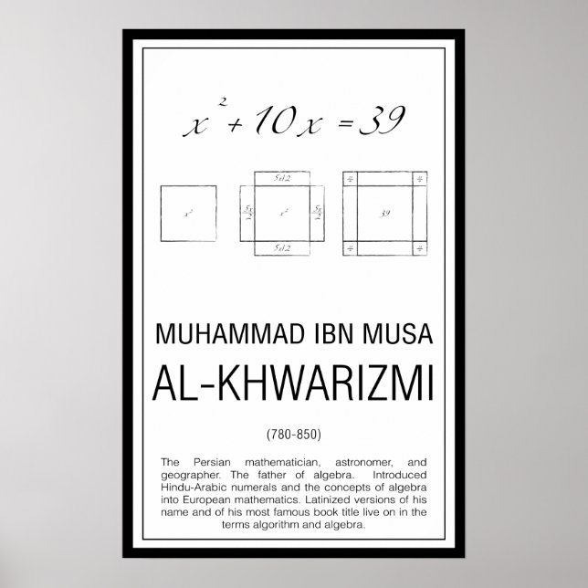 Muhammad Al-Khwarizmi Poster (Vorne)