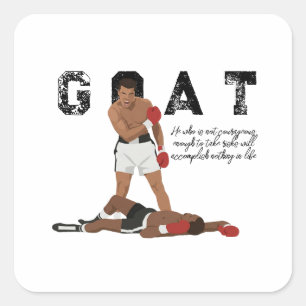 Muhammad Ali  Quadratischer Aufkleber