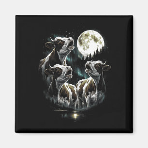 Muhendes Rind am Mond vintage lustig 80er-90er ret Magnet