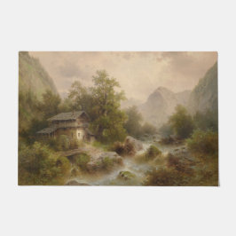 Mühle auf einem Bergbach (von Albert Rieger) Fußmatte
