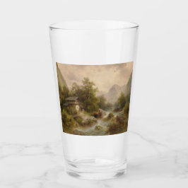 Mühle auf einem Bergbach (von Albert Rieger) Glas