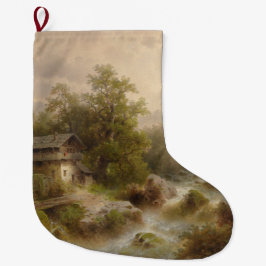 Mühle auf einem Bergbach (von Albert Rieger) Großer Weihnachtsstrumpf
