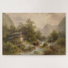 Mühle auf einem Bergbach (von Albert Rieger) Puzzle