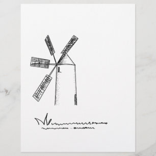 Mühle auf weißem Untergrund
