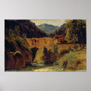 Mühle im Tal nahe Amalfi, 1829 Poster