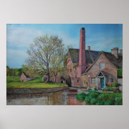 Mühle in Stow auf der Welt Poster