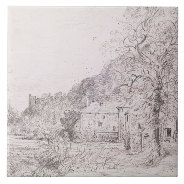 Mühle John Constables | Arundel und Schloss, 1835 Fliese (Vorderseite)