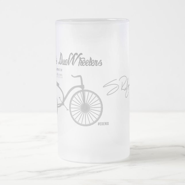 MühleDuoWheeler Co. Vorlage Mattglas Bierglas (Mittel)
