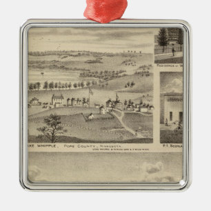 Mühlen, Isenours Glenwood, Minnesota Silbernes Ornament