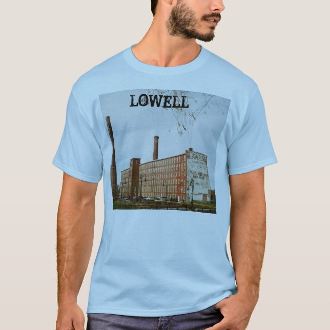 MühlGebäude Lowells Massachusetts T-Shirt (Vorderseite)