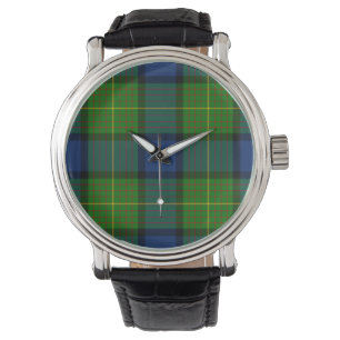 Muir Moore tartan blau kariert Armbanduhr