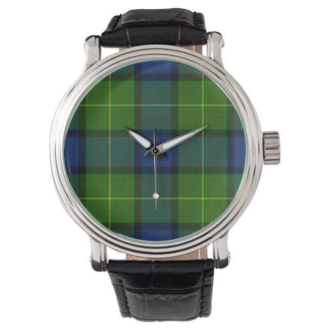 Muir Moore tartan blau kariert Armbanduhr (Vorderseite)