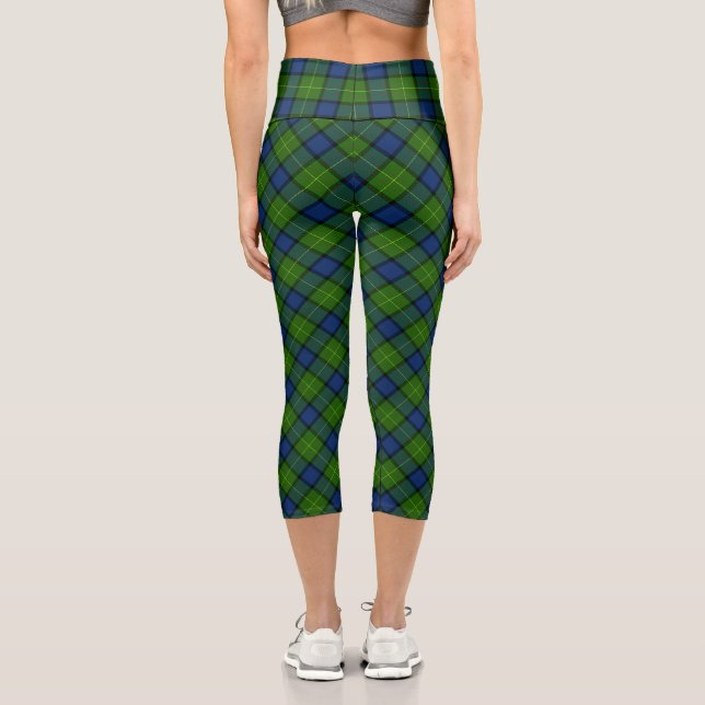 Muir Moore tartan blau kariert Capri Leggings (Rückseite)
