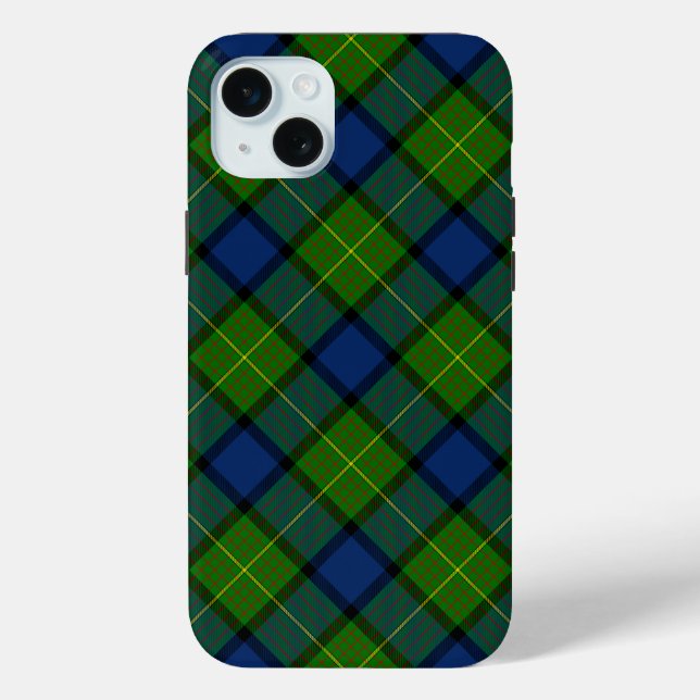 Muir Moore tartan blau kariert Case-Mate iPhone Hülle (Rückseite)