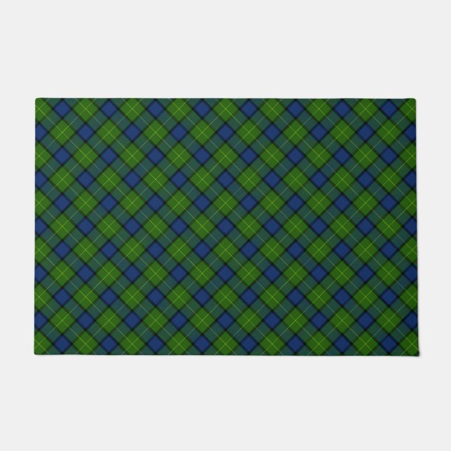 Muir Moore tartan blau kariert Fußmatte (Vorderseite)
