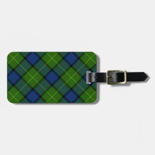 Muir Moore tartan blau kariert Gepäckanhänger