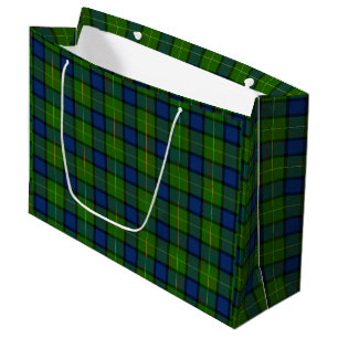 Muir Moore tartan blau kariert Große Geschenktüte