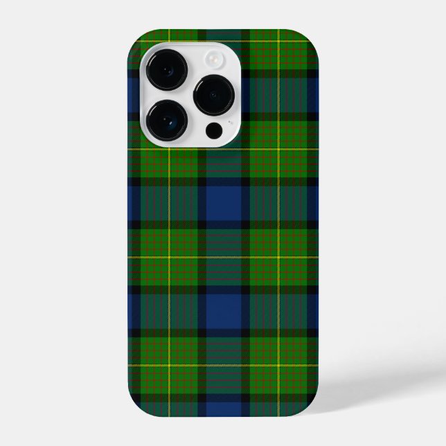 Muir Moore tartan blau kariert iPhone Hülle (Rückseite)