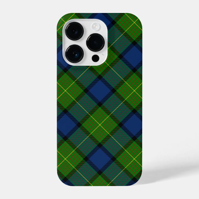 Muir Moore tartan blau kariert iPhone Hülle (Rückseite)