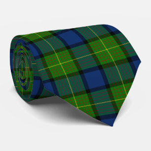 Muir Moore tartan blau kariert Krawatte