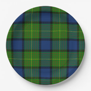 Muir Moore tartan blau kariert Pappteller