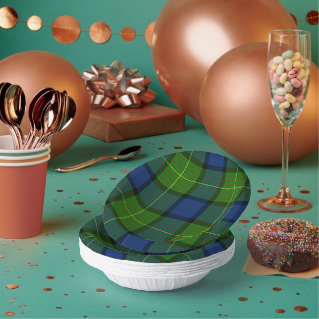 Muir Moore tartan blau kariert Pappteller (Multi)