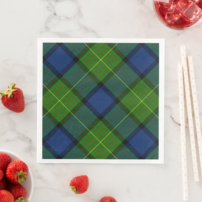 Muir Moore tartan blau kariert Serviette (Beispiel)