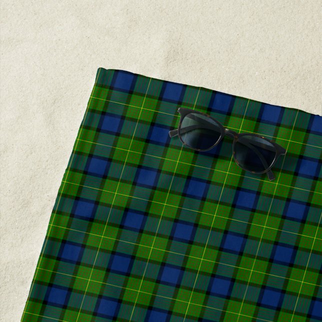 Muir Moore tartan blau kariert Strandtuch (Beispiel)