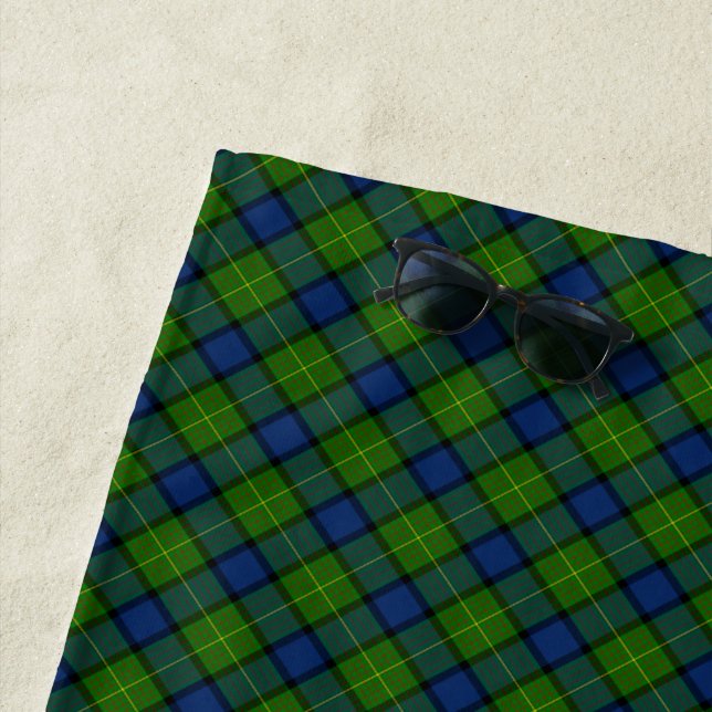 Muir Moore tartan blau kariert Strandtuch (Beispiel)