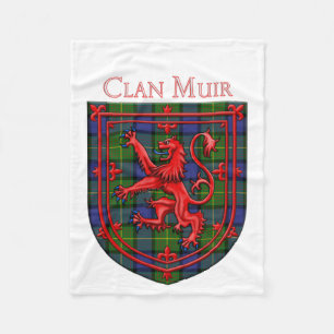 Muir Tartan Scottish Kariert Lion Rampant Fleecedecke
