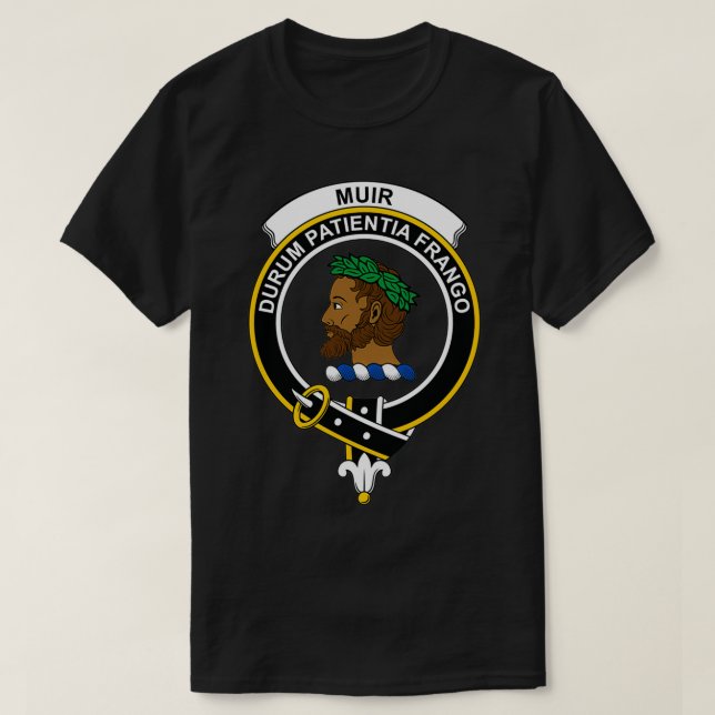 Muir Wappen Tartan Clan Scottish Clan T-Shirt (Design vorne)
