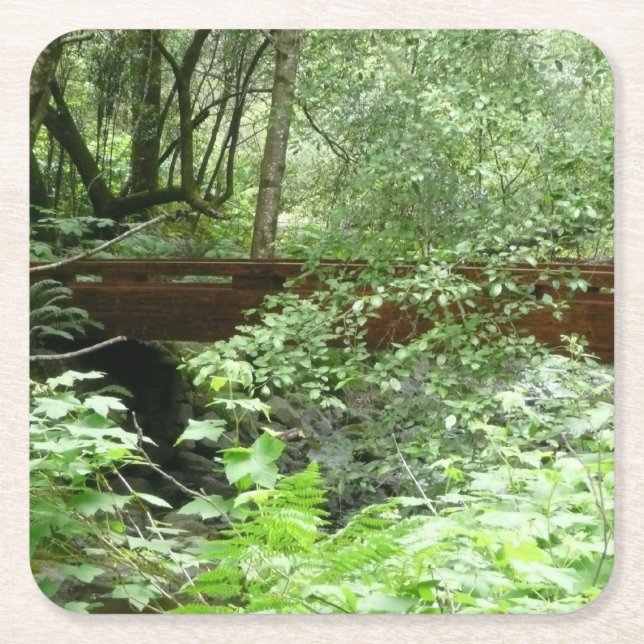 Muir Woods Bridge I Rechteckiger Pappuntersetzer (Vorderseite)