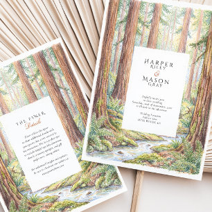 Muir Woods Kalifornien Redwood Forest Hochzeit Einladung