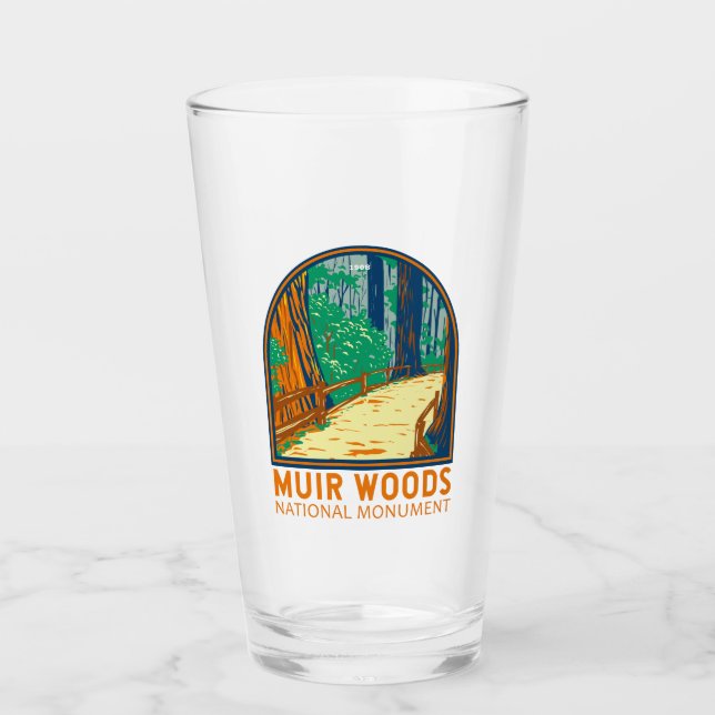 Muir Woods National Monument California Emblem Glas (Vorderseite)