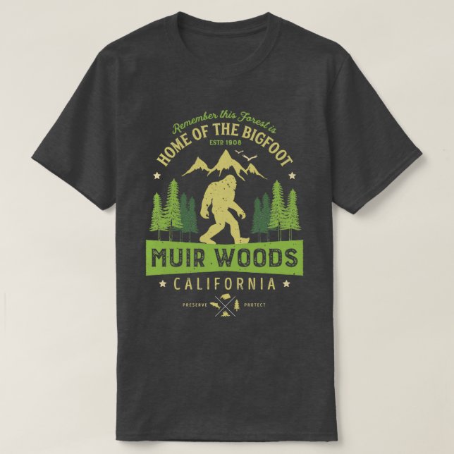 Muir Woods National Monument California Redwood Pa T-Shirt (Design vorne)