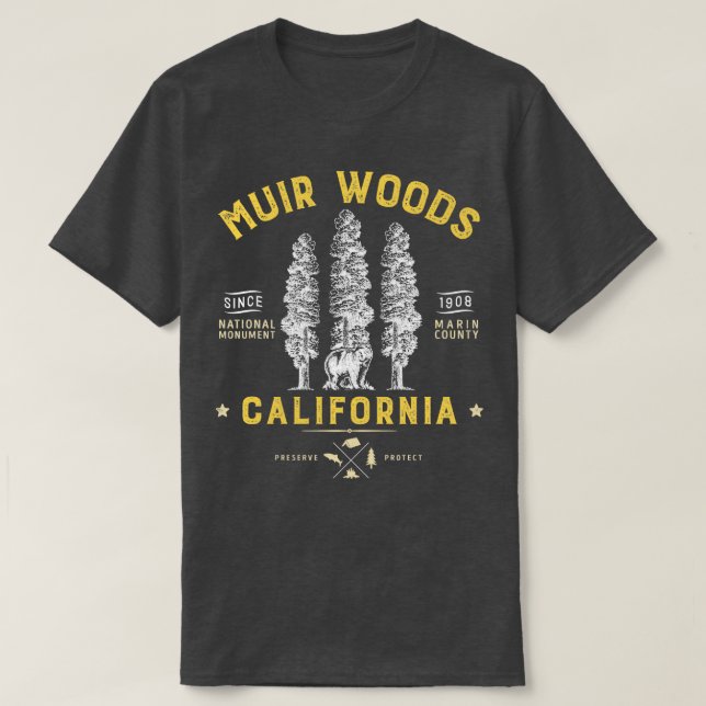 Muir Woods National Monument California Redwood Pa T-Shirt (Design vorne)