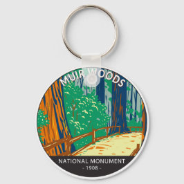 Muir Woods National Monument California Vintag Schlüsselanhänger