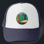Muir Woods National Monument California Vintag Truckerkappe<br><div class="desc">Muir Woods Vektorgrafik Design. Es handelt sich um einen alten,  wachsenden Wald aus Rotholz an der Küste. Aufgrund seiner Nähe zum Pazifik wird der Wald regelmäßig in einem Nebel der Meeresschicht an der Küste umspült,  was zu einer feuchten Umgebung beiträgt,  die ein kräftiges Wachstum der Pflanze fördert.</div>