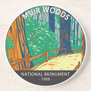 Muir Woods National Monument Kalifornien Vintage Getränkeuntersetzer