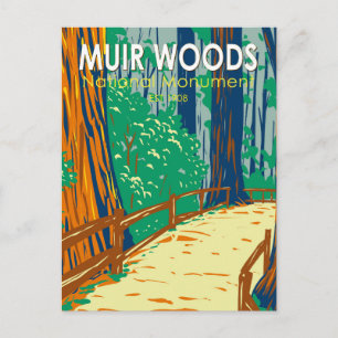 Muir Woods National Monument Vintag Art Postkarte