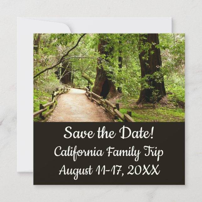 Muir Woods Path II Nature Save the Date (Vorderseite)