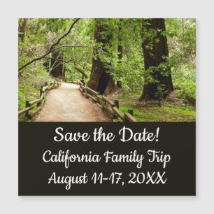 Muir Woods Path II Nature Save the Date Magnetkarte