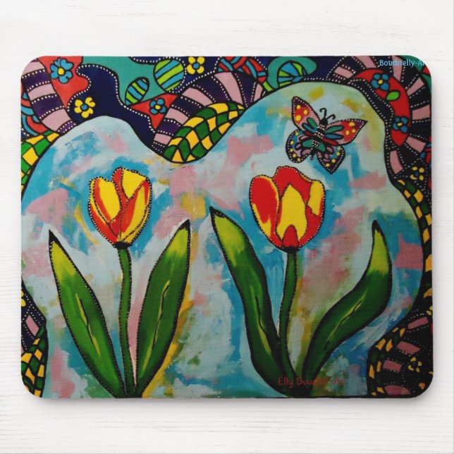 Muismat "Blume-Art" Mousepad (Vorne)