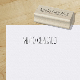 Muito Obrigado Vielen Dank Portugiesisch Gummistempel