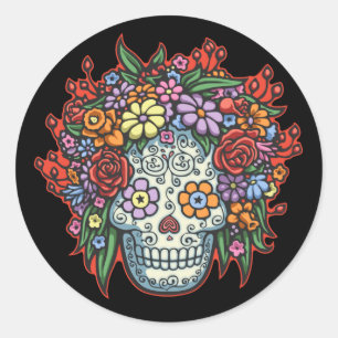 Mujere Muerta Con Gracias II Runder Aufkleber