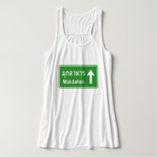Mukdahan Ahead ⚠ Thai Highway Traffic Sign ⚠ Tank Top