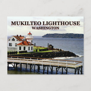 Mukilteo Leuchtturm, Washington Postkarte