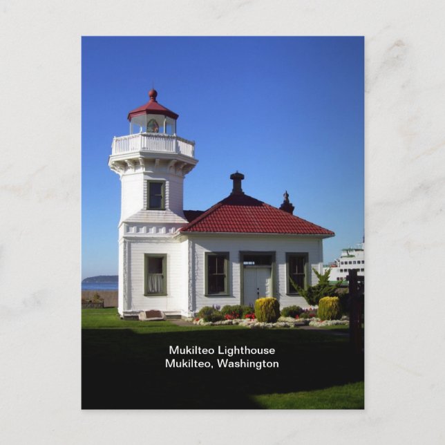 Mukilteo Lighthouse, Mukilteo, Washington Postkarte (Vorderseite)