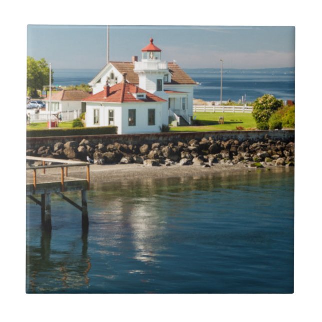 Mukilteo Lighthouse, Mukilteo, Washington, USA Fliese (Vorderseite)